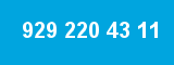 929 220 43 11 929 220 43 11